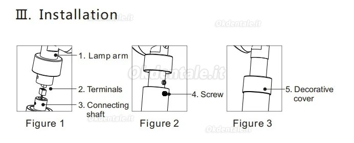 Lampada orale a LED a induzione per poltrona odontoiatrica